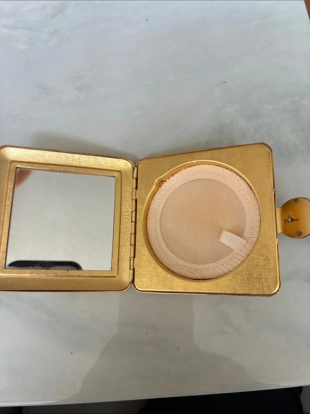 vintage Avon Imperial Jewel powder compact 60s mid century